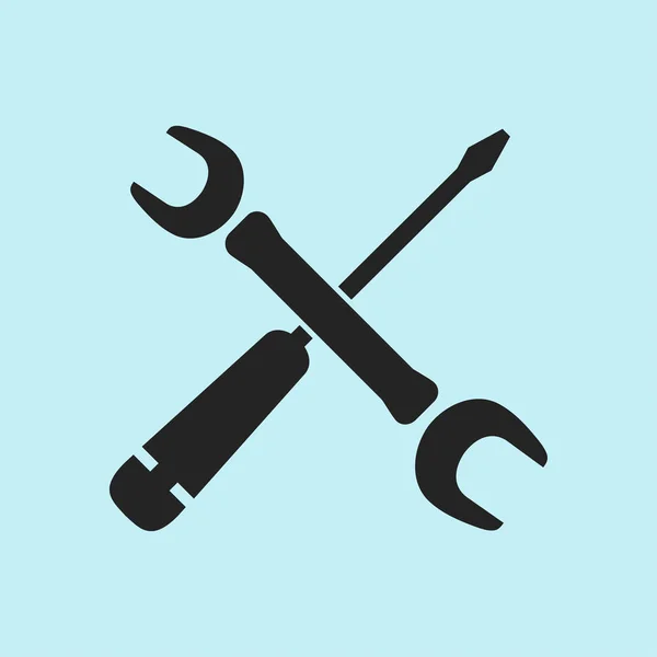 Icône Réparation Symbole Service Outils Singn Style Design Plat — Image vectorielle