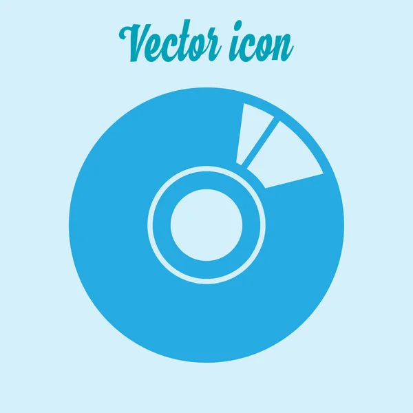 Icono Dvd Simbolo Disco Compacto Estilo Diseño Plano — Vector de stock