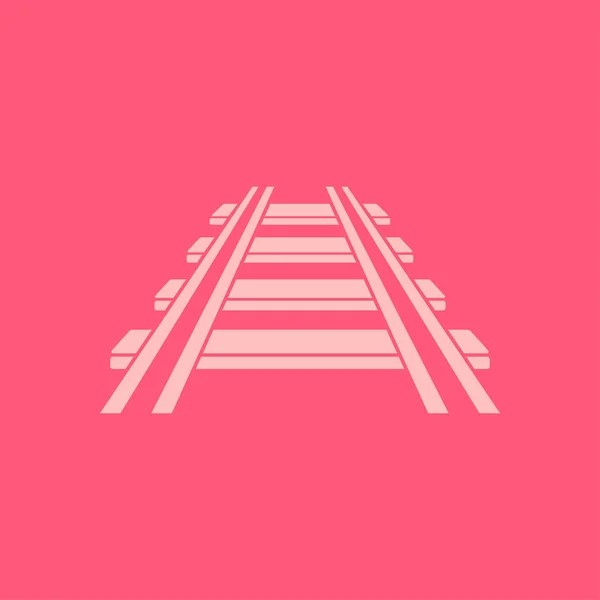 Het Pictogram Van Spoorweg Trein Teken Track Weg Symbool — Stockvector