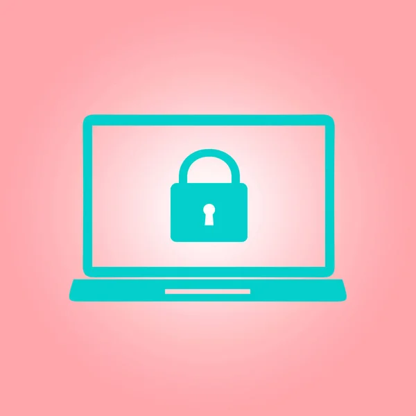 Internet Security Concept Pictogram Identificatie Bescherming Symbool — Stockvector