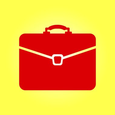 Evrak çantası ikonu, vektör illüstrasyonu. düz tasarım biçimi. 