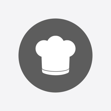 Chef şapka işareti simgesi. Şapka pişirme sembolü.