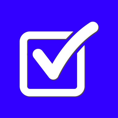 Kontrol listesi simgesi. Kutu işaretinde işaretle.