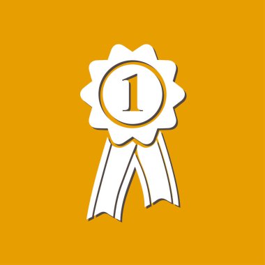  Kurdele simgesi ile rozet. Ödülü rozet şerit erkek ile.