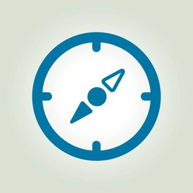 Vektör pusula simgesini. Yöreden yönde. Düz tasarım stili.