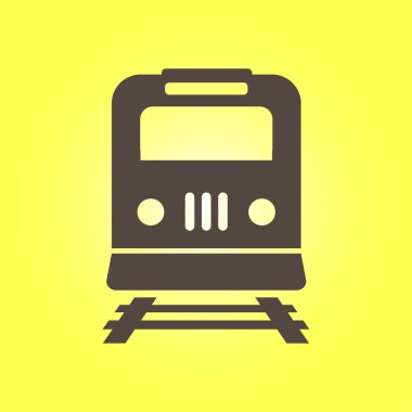 Tren simgesi. Metro sembolü. Tren istasyonu işareti.