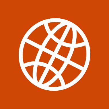 Küre simgesi. Düz tasarım stili dünya vektör simgeler.