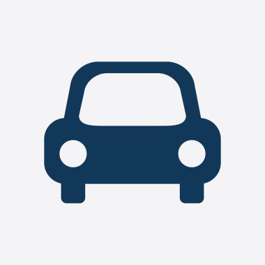 Taşıma simgesi. Araba işareti. Teslimat taşıma sembolü.