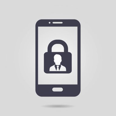 Internet güvenlik kavramı simgesi. Kimlik ve koruma simgesi.