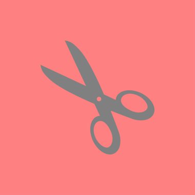 Makas simgesi. Mark burayı kes. Düz tasarım.