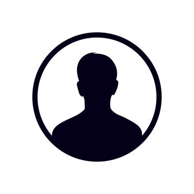 Kullanıcı simgesi simgesi. Kişi sembolü. İnsan avatarı. Düz stil.. 