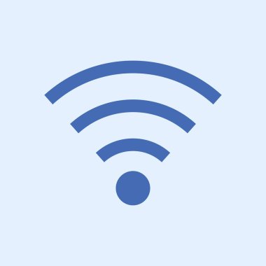 WiFi sembolü. Vektör kablosuz ağ kutsal kişilerin resmi. Düz tasarım stili.