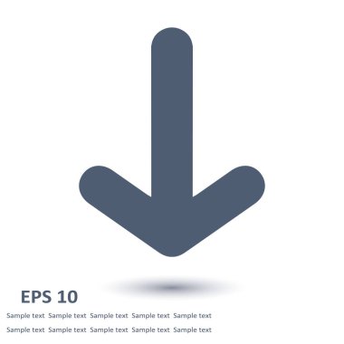 Ok simgesi. Kara navigasyonu için işaretçi yönünü.