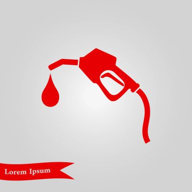 benzin pompa meme, vektör çizim basit simgesi