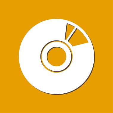 CD veya Dvd simgesini. Kompakt disk erkek. Düz tasarım stili.