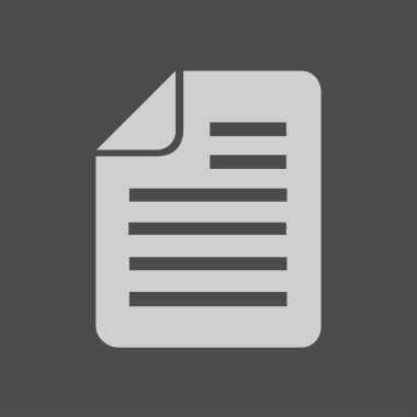 Belge listesi vektör simgesi. Düz tasarım renk vektör illüstrasyon.