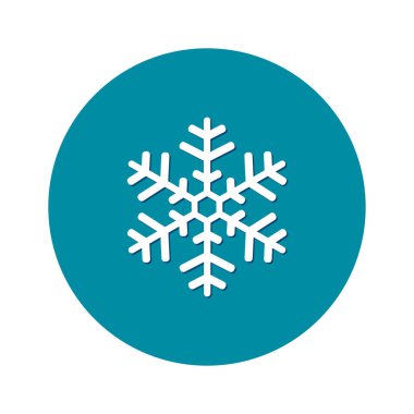 Kar tanesi simgesi. Yılbaşı Dekorasyonu. Tüm Noel ve yeni yıl kutlamak için.