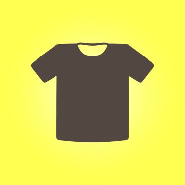 T-shirt işareti simgesi. Giysi sembolü. Düz tasarım stili.