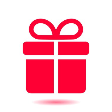 Hediye kutusu simgesi. Hediye - kişisel bir teklif. Hediye paketleri.