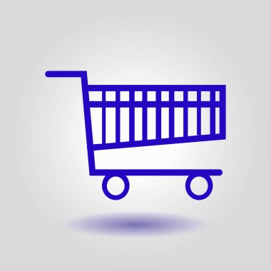 Grafik alışveriş düz simgesi. Bir ürünü Sepete Ekle.