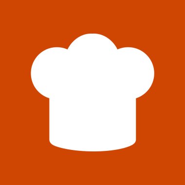 Chef şapka işareti simgesi. Şapka pişirme sembolü.