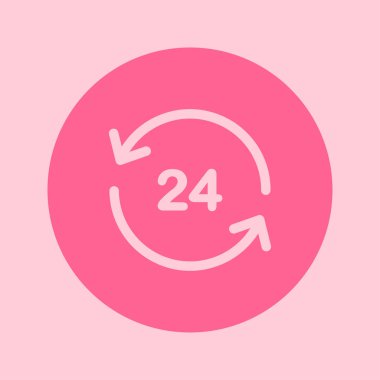 Saat saat etrafında bir gün simgesini açın. Rozet-saat çalışma süresi.