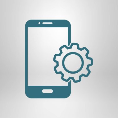 Akıllı telefon hizmetleri simgesi. Mobil kullanıcılar için destek.