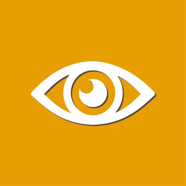 Göz simgesini. İzleme ve gözetim sistemi. Düz tasarım stili.