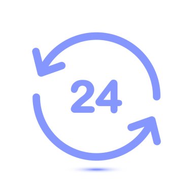 Saat saat etrafında bir gün simgesini açın. Rozet-saat çalışma süresi.