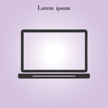 Laptop, vektör çizim basit simgesi