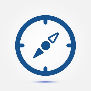 Vektör pusula simgesini. Yöreden yönde. Düz tasarım stili.