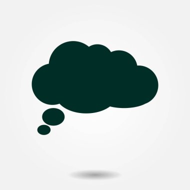 Sohbet düz Icon.Badge tartışma, diyalog, yazışma karakter.