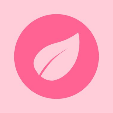 Yaprak simgesi. Taze doğal ürün. Organik ürün simgesi. Düz tasarım stili.