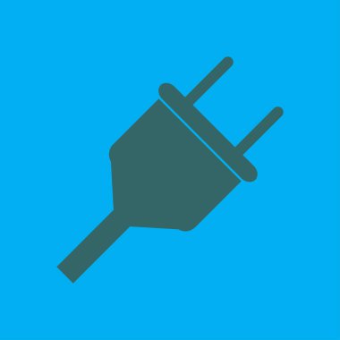 Vektör elektrik prizinden sembolü. Web düz simgesi.