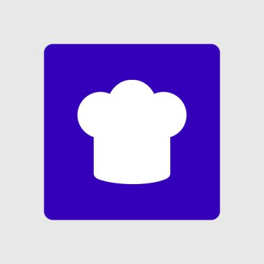 Chef şapka işareti simgesi. Şapka pişirme sembolü.