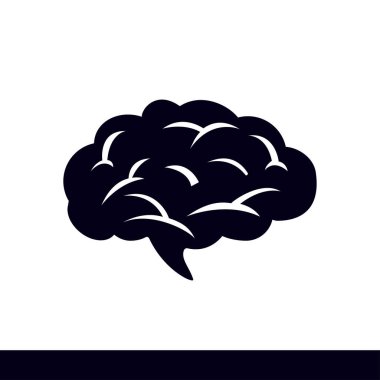 Beyin simgesi. İnsan akıllı akıllı zihin. Nöroloji sembolü.