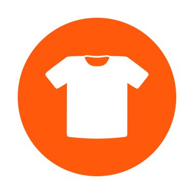 T-shirt işareti simgesi. Giysi sembolü. Düz tasarım stili.
