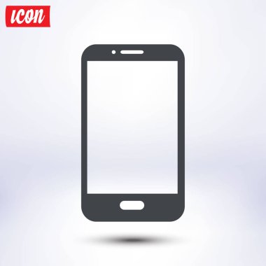 Smartphone simge vektör Illustration. Düz tasarım stili. 