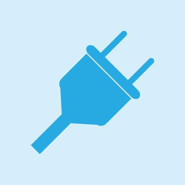 Vektör elektrik prizinden sembolü. Web düz simgesi.