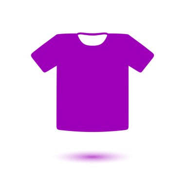 T-shirt işareti simgesi. Giysi sembolü. Düz tasarım stili.