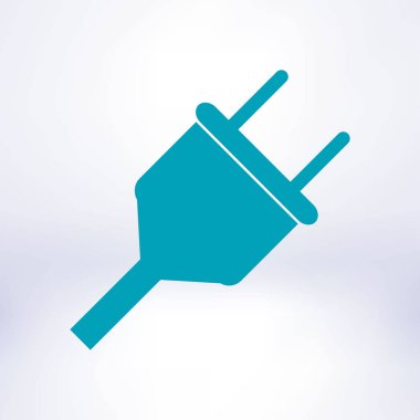 Vektör elektrik prizinden sembolü. Web düz simgesi.