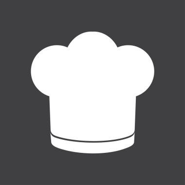 Chef şapka işareti simgesi. Şapka pişirme sembolü.