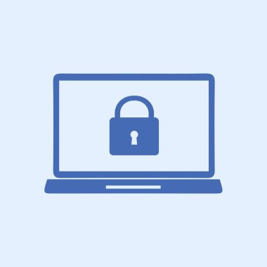 Internet güvenlik kavramı simgesi. Kimlik ve koruma simgesi.