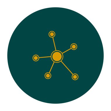 Sosyal ağ tek simge. Küresel teknoloji. İş sosyal bağlantıları ağ.