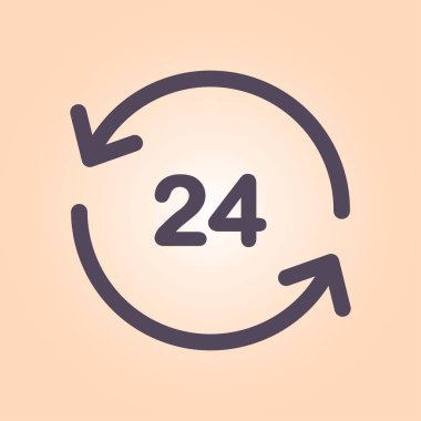 Saat saat etrafında bir gün simgesini açın. Rozet-saat çalışma süresi.