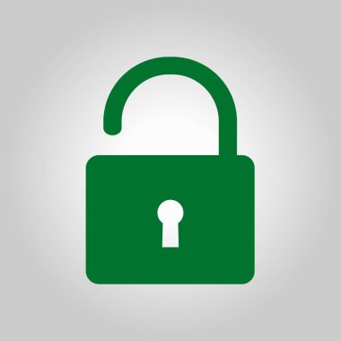 asma kilit, vektör çizim basit simgesi