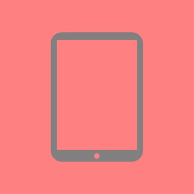 Modern dijital tablet Pc simgesi. Düz tasarım simgesi. 