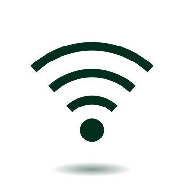 WiFi sembolü. Vektör kablosuz ağ kutsal kişilerin resmi. Düz tasarım stili.