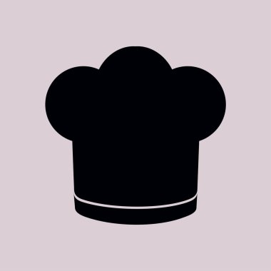 Chef şapka işareti simgesi. Şapka pişirme sembolü.