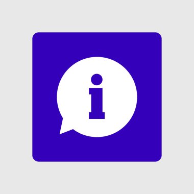 Bilgi: konuşma balonu sembolü. Düz tasarım stili